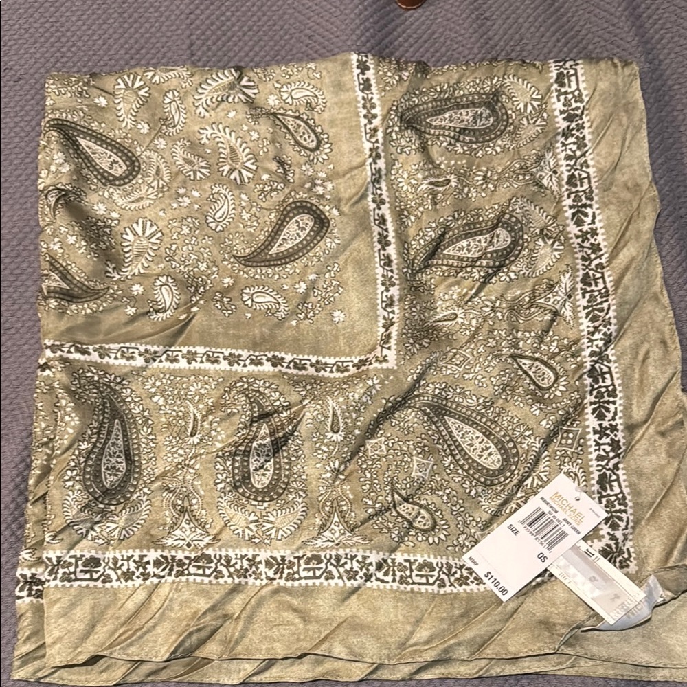 Michael Kors Olive Paisley Scarf